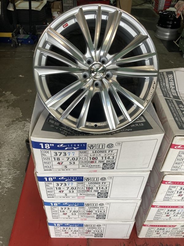 ◇夏用Set◇安心画像多数! 新品タイヤ付き! 7J ET47 100-5H weds