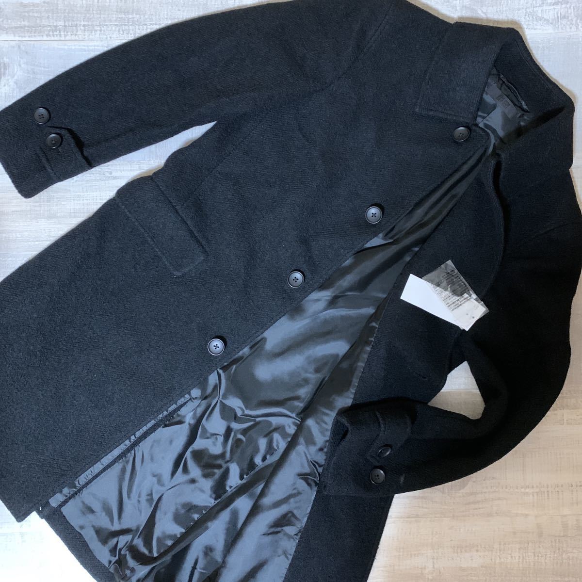 新品タグ付】UNIQLO ウールブレンド シングルコート ユニクロ 新品タグ付】UNIQLO ウールブレンド シングルコート ユニクロ