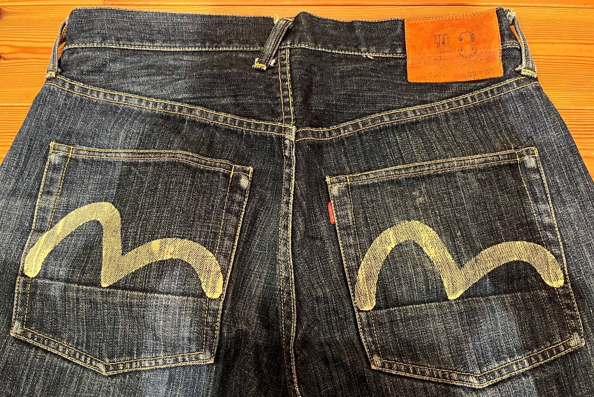 EVISU エヴィス No.3 Lot.2001 白カモメ 縦落ち DOWLUCK 道楽 YAMANE 山根 隠しリベット ベルトループオフセット 脇割り イエローステッチ