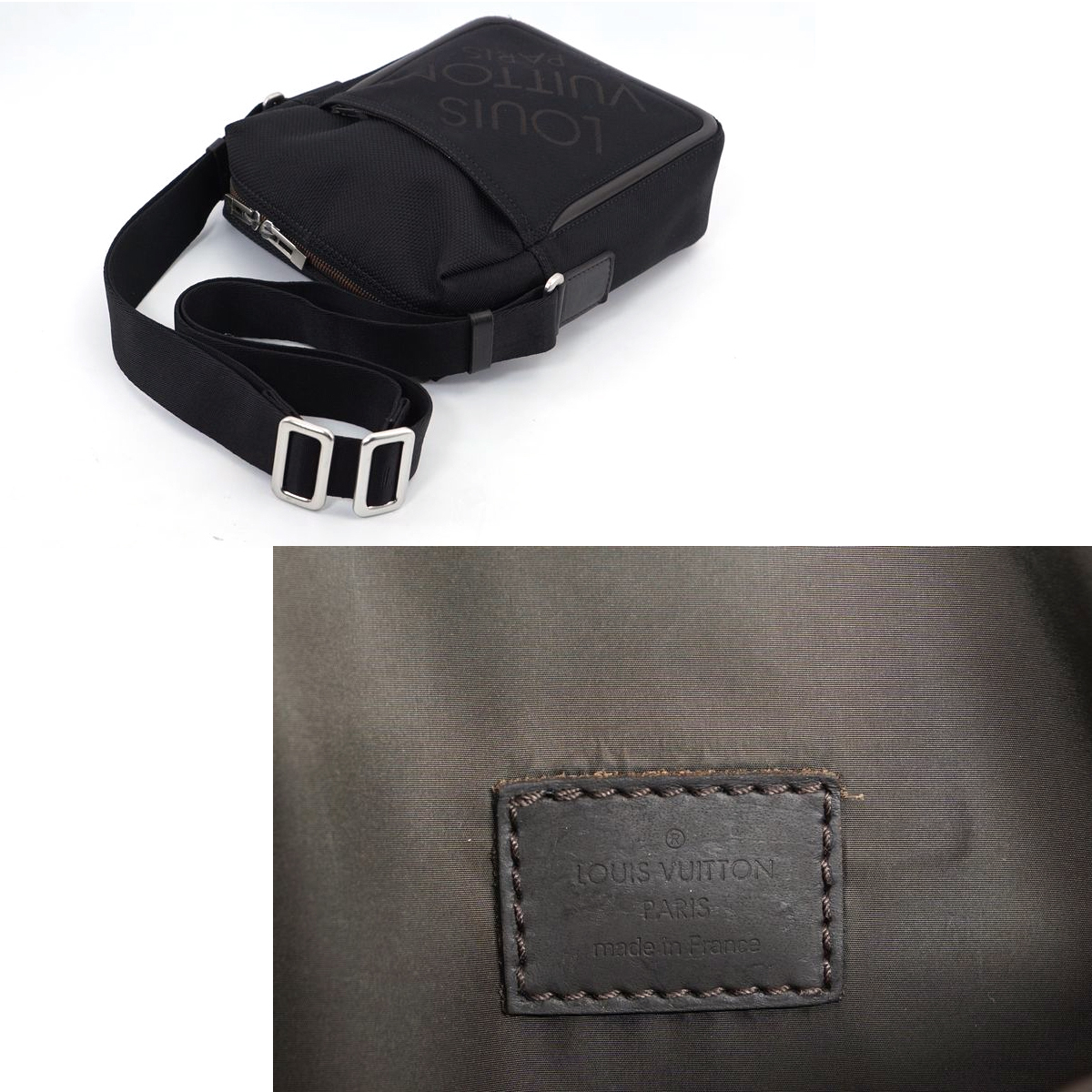 【美品】Louis Vuitton ダミエジェアン シタダン ショルダーバッグ 鞄 ノワール 黒 ブラック DAMIERGEANT メンズ レディース M93042