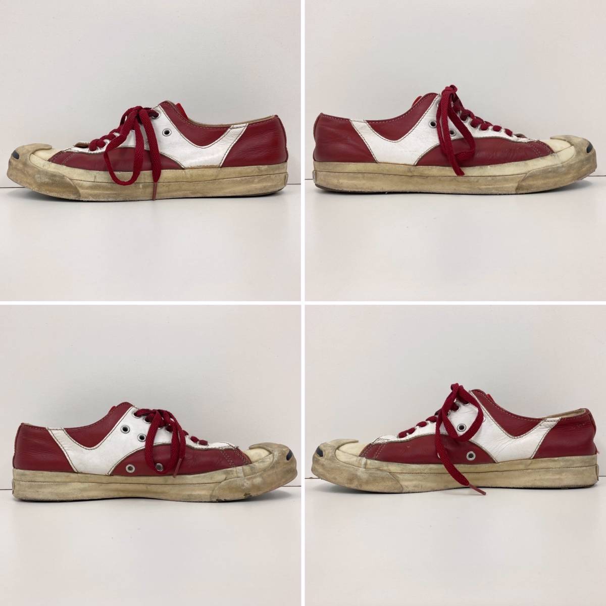 希少 90s CONVERSE Jack Purcell Rally vintage USA製 赤 白 US9.5