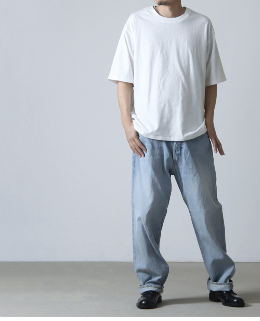 comoli 21ss デニム ブリーチ denim bleach サイズ1 - パンツ