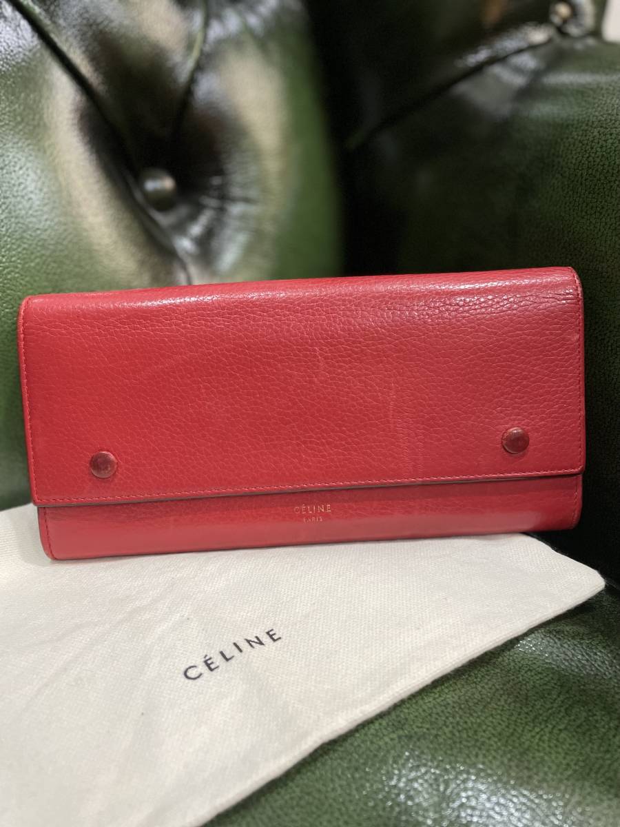 良品】CELINE セリーヌ フラップ マルチファンクション ロング