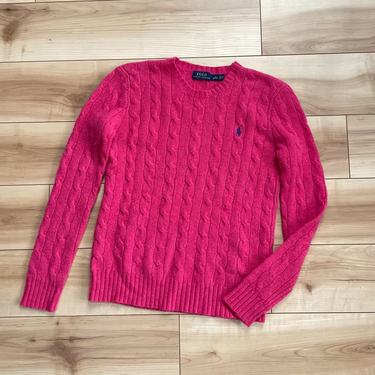 POLO RALPH LAUREN ポロ ラルフローレン カシミヤ×メリノウール 品質が 美品 RALPH LAUREN ラルフローレン ウール ニット セーター XS ニット/セーター