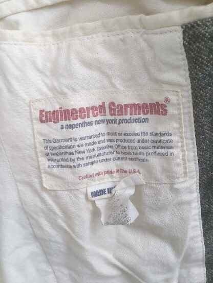 Engineered Garments エンジニアードガーメンツ テーラードジャケット ウール USA ニューヨーク製 中汚れ有り XSサイズ 1210000011411_画像3