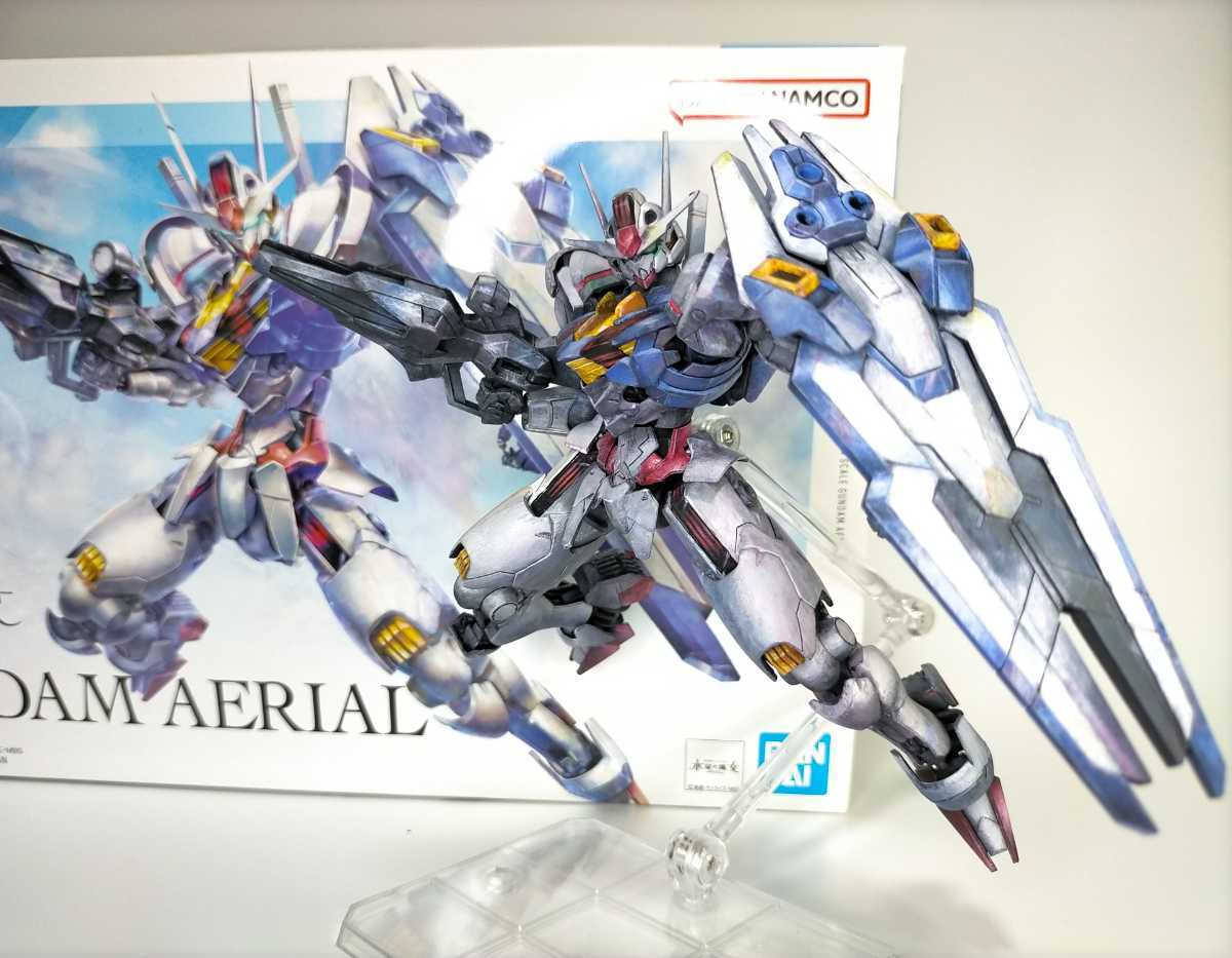 4/5(水)まで出品】ボックスアート風塗装 HGガンダムエアリアル 台座