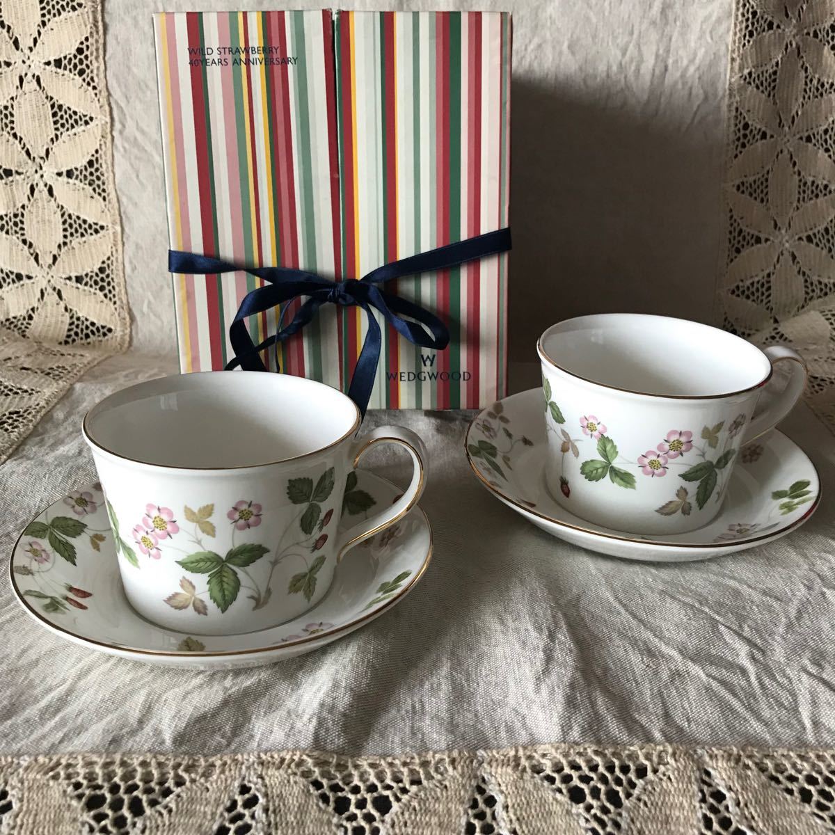 ティーカップ&ソーサー WEDGWOOD ワイルドアニバーサリー 40周年 ティーカップ&ソーサー WEDGWOOD ワイルドアニバーサリー 40周年