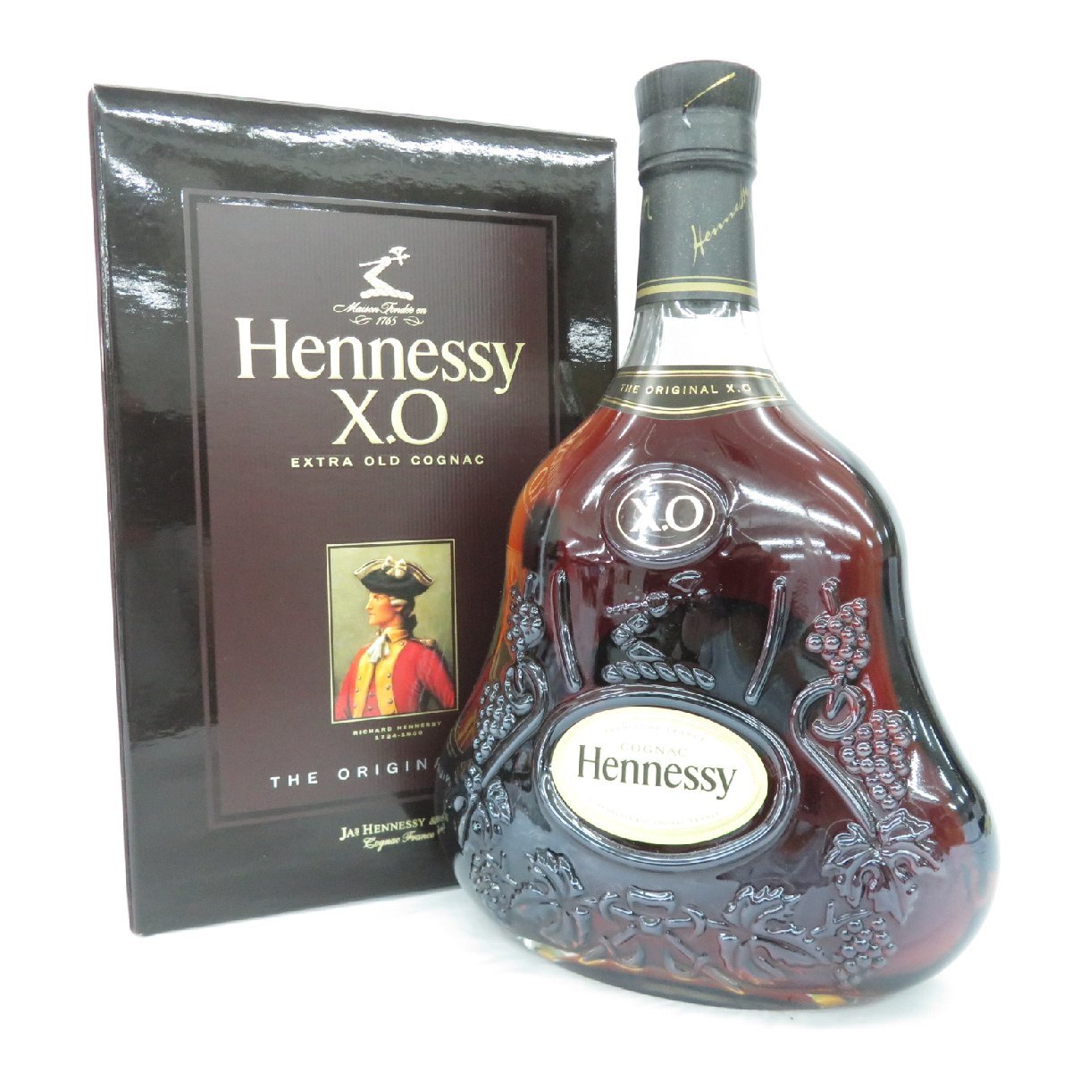 未開栓】Hennessy ヘネシー XO 黒キャップ クリアボトル ブランデー