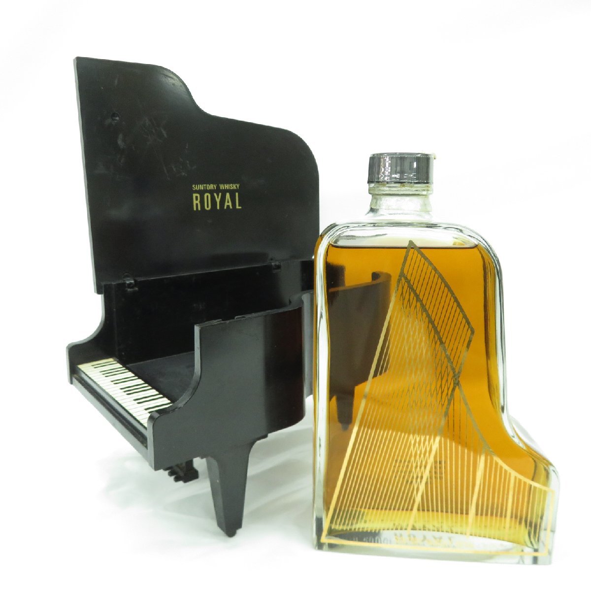 SUNTORY ウイスキーローヤル グランドピアノ型ボトル-
