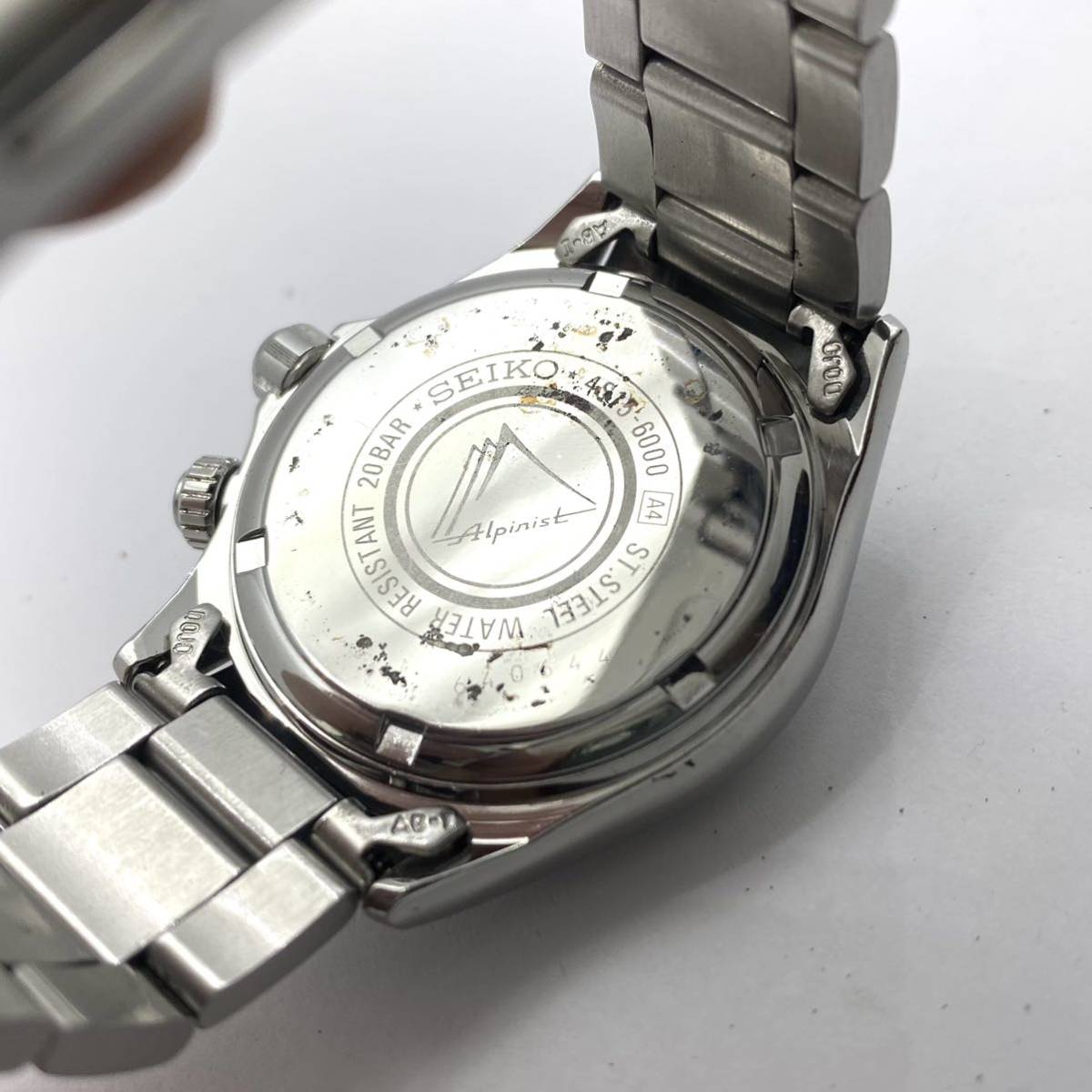 セイコー アルピニスト 4S15-6000 自動巻 メンズ ユーズド美品