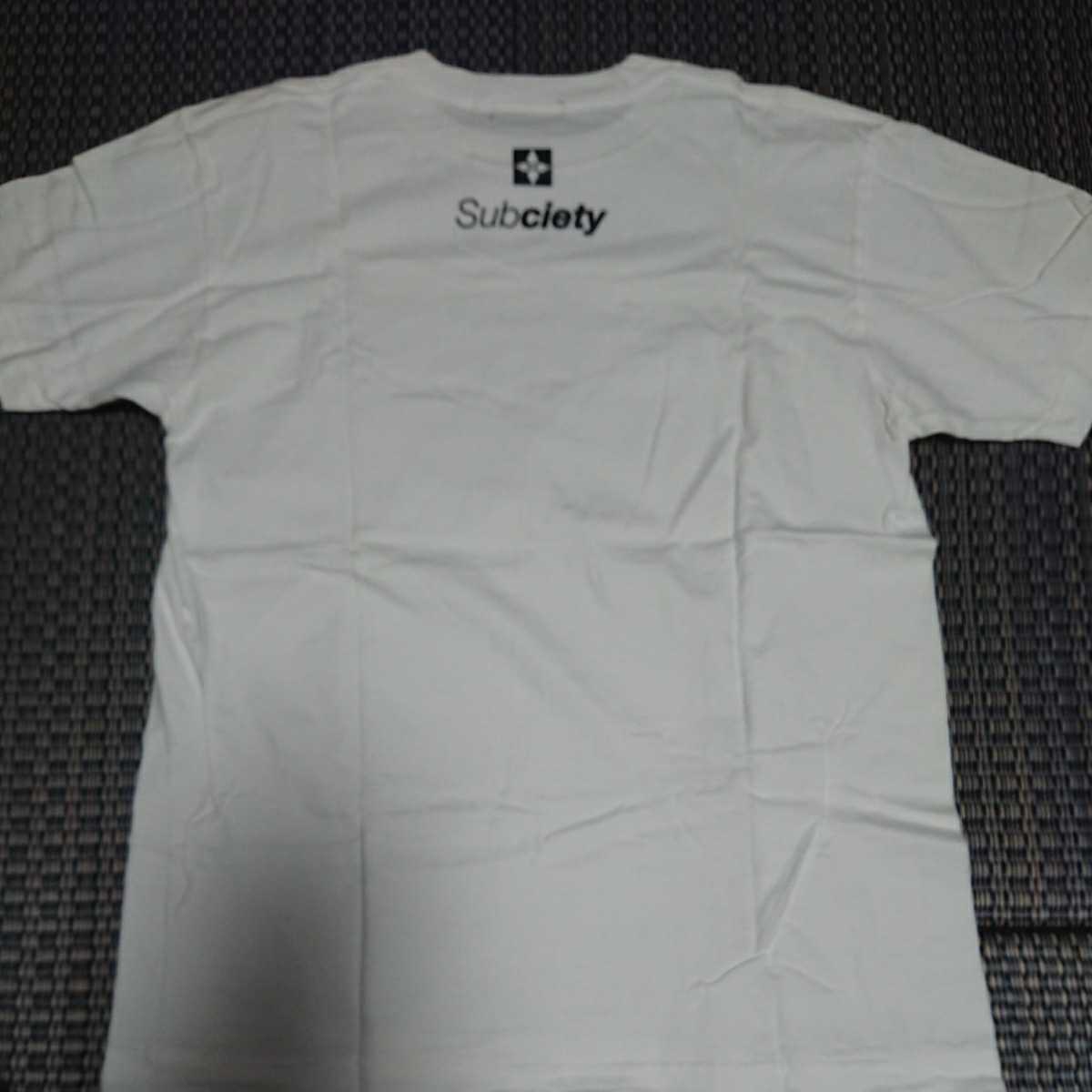 subciety サブサエティ半袖Tシャツ メンズMサイズ ホワイト(文字、ロゴ