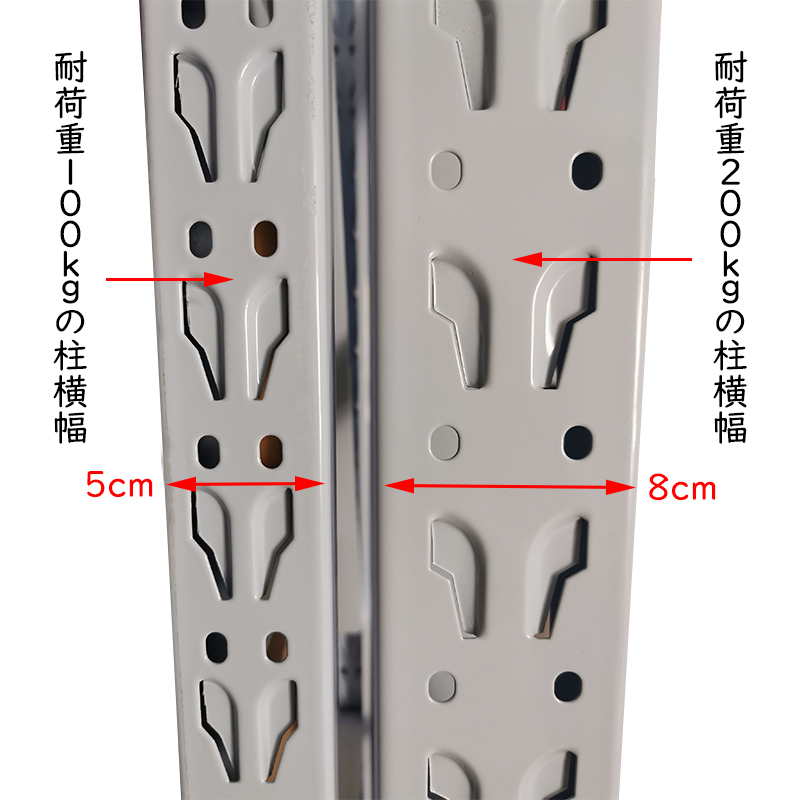 耐荷重200㎏/段★新品★引取限定★大型ラック横幅200cm スチールラック 中量　倉庫用ラック　業務用ラック　スチール棚　ボルトレス_画像4