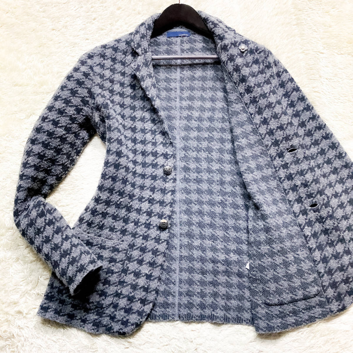 新品同様】ラルディーニ ニットジャケット 千鳥柄 表記Sサイズ(値引き