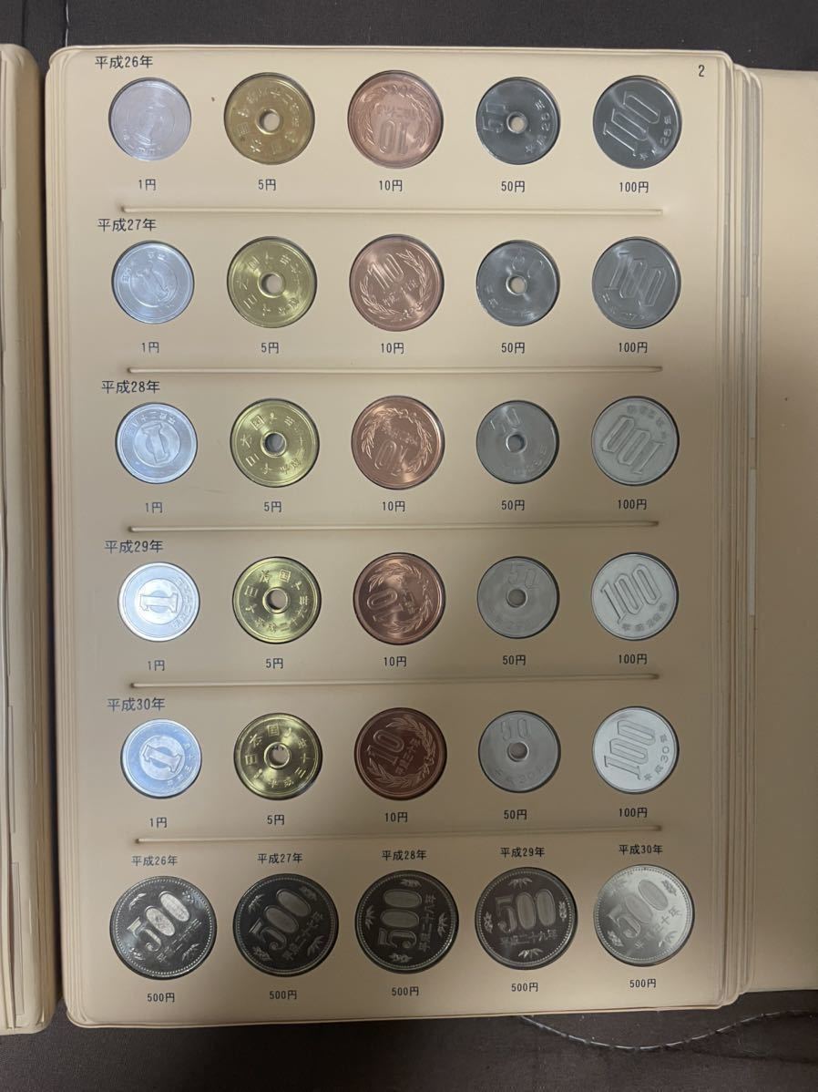 プルーフ貨幣セットだし、平成元年から平成31年までの平成プルーフ硬貨コンプリートのコインアルバム です