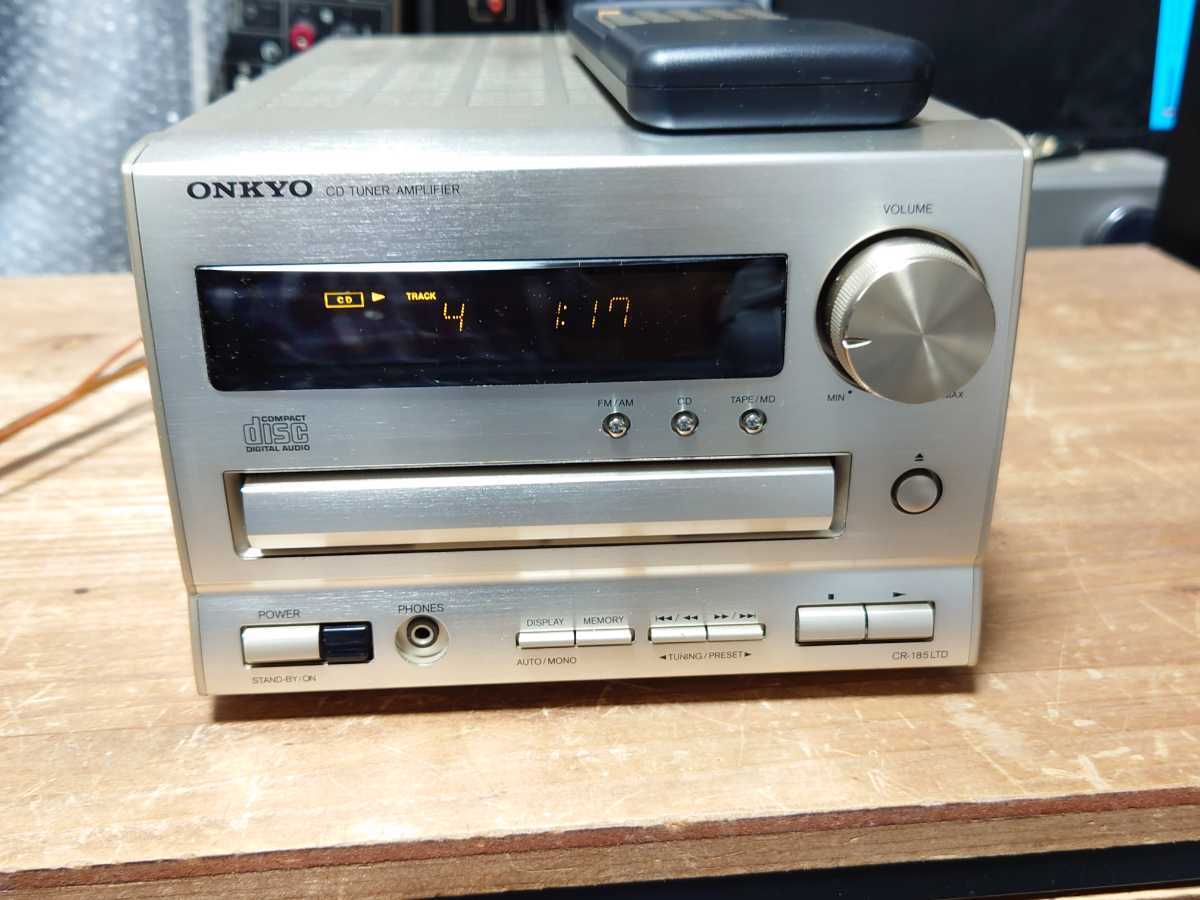 店舗良い ONKYO CDレシーバー CR-185LTD リモコン付き整備品 ONKYO