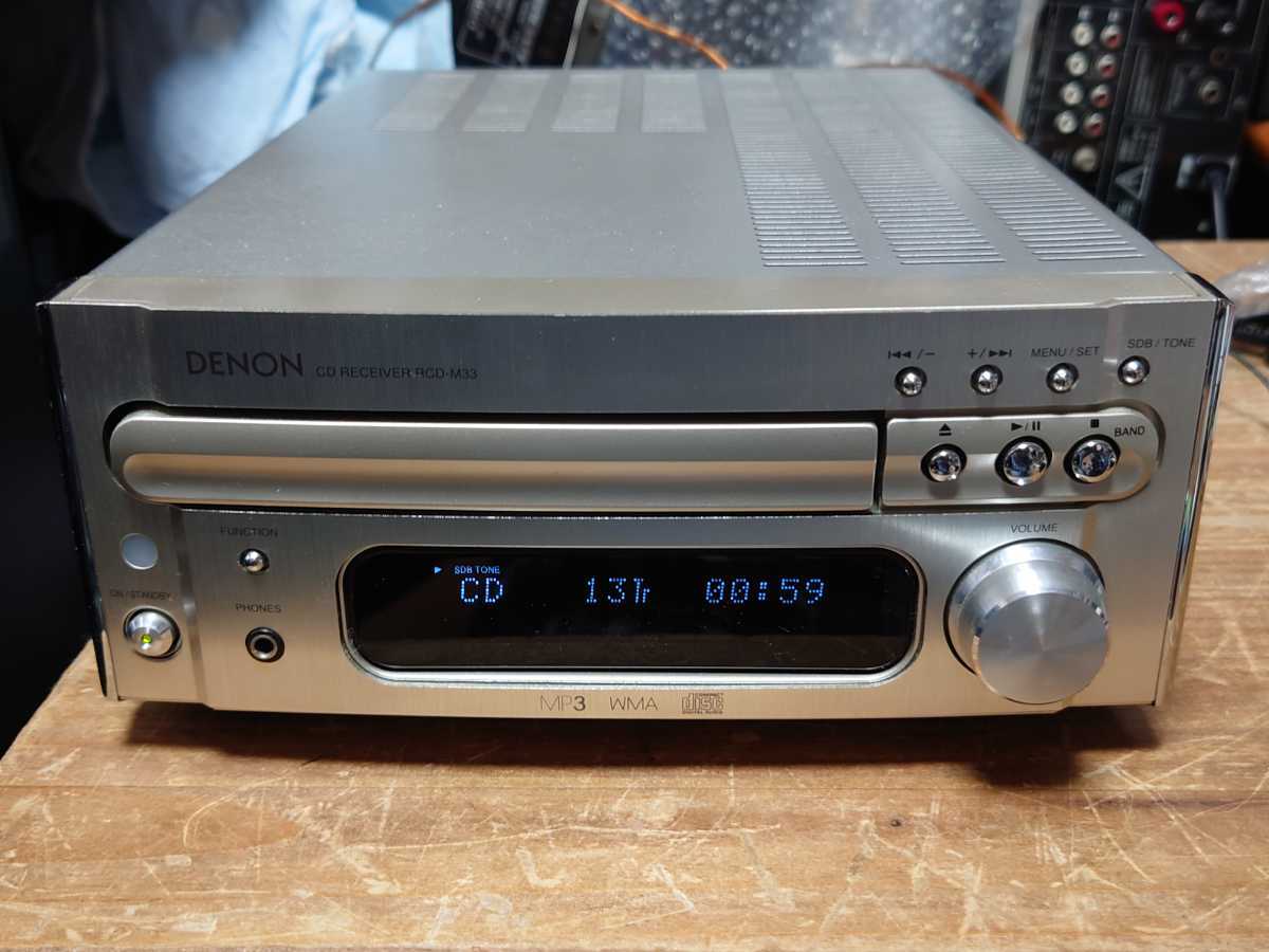 数量は多 DENON CDレシーバー RCD-M33 リモコン付き中古 DENON