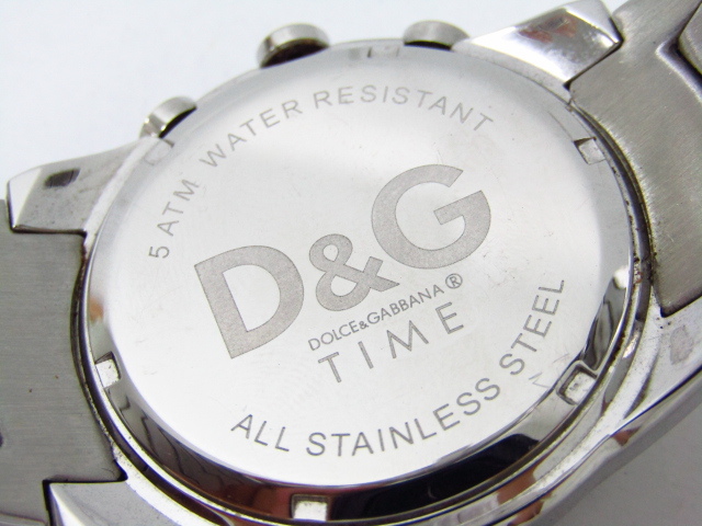 D&G DOLCE&GABBANA ドルチェ&ガッバーナ TIME クロノグラフ クォーツ腕時計♪AC23063_画像5