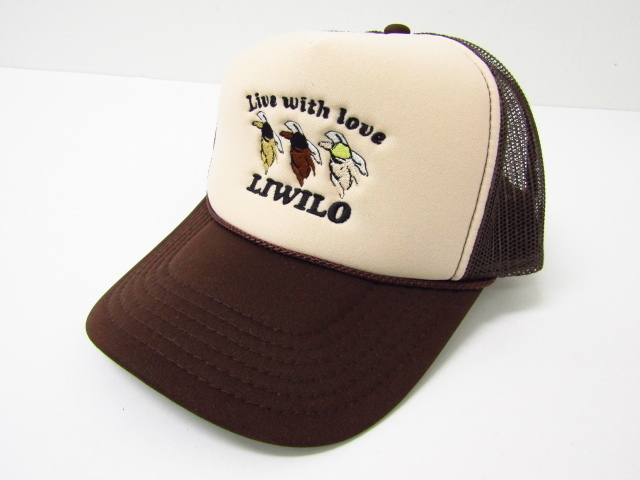 LIWILO MESH CAP BROWN メッシュキャップ スナップバック 帽子 ブラウン♪CA709