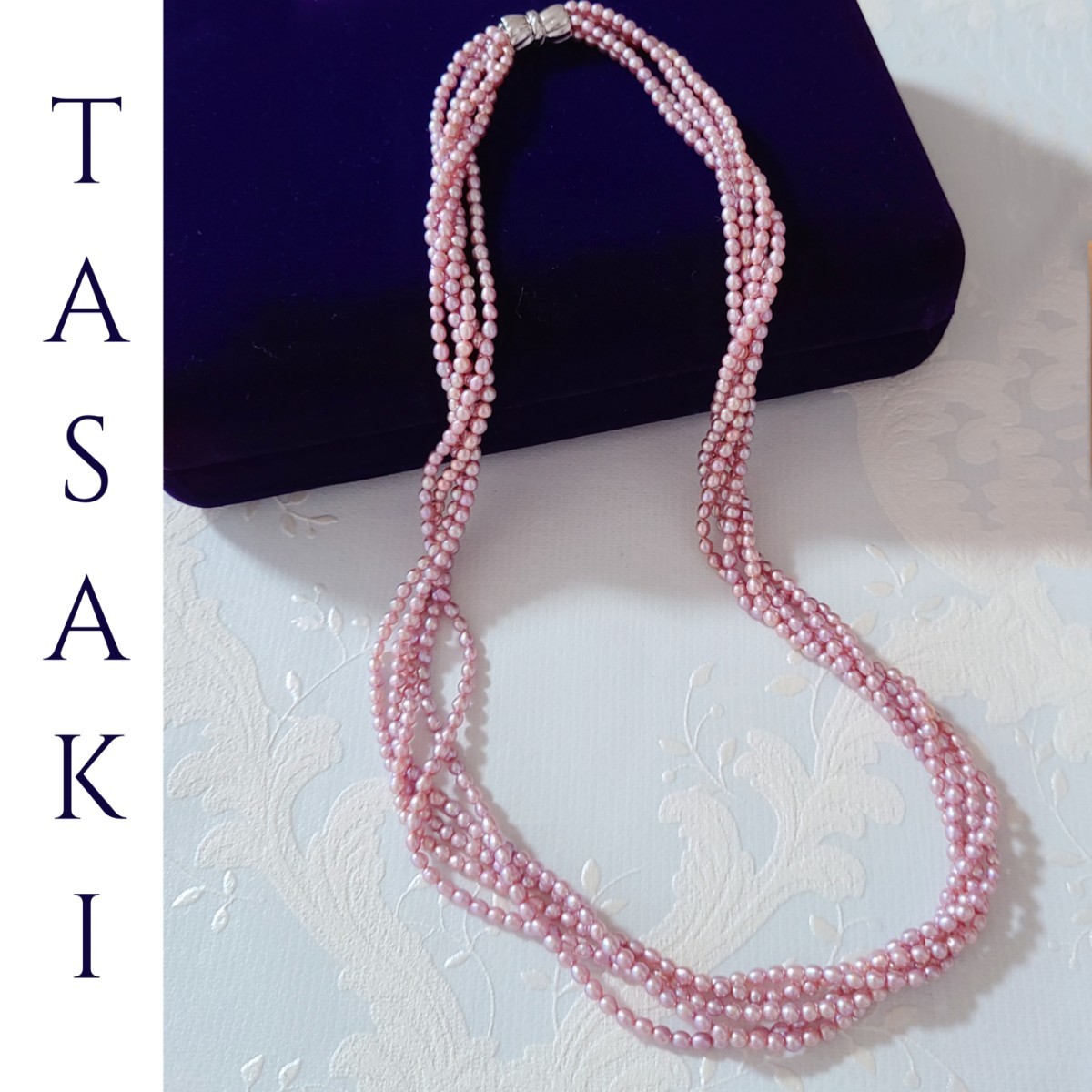美品◇TASAKI 田崎真珠◇淡水パール 5連ネックレス◇ピンクパール