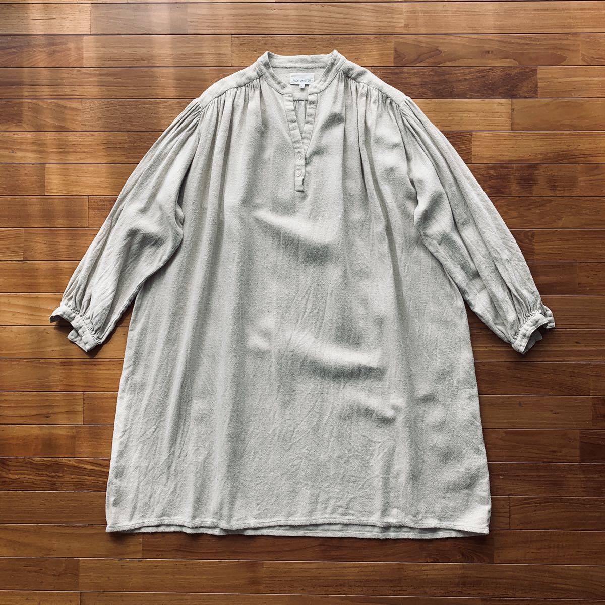 お買得】 V.DE.VINSTER シルクネップワンピース ゆったりオーバー