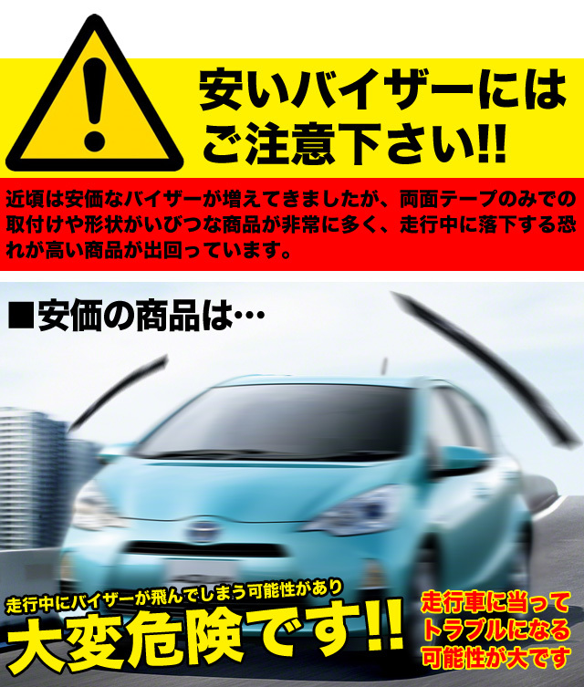 タンク ルーミー トール ジャスティM900 系 M910 系 車種専用 ドア バイザー 止め具付き FJ4729_画像3