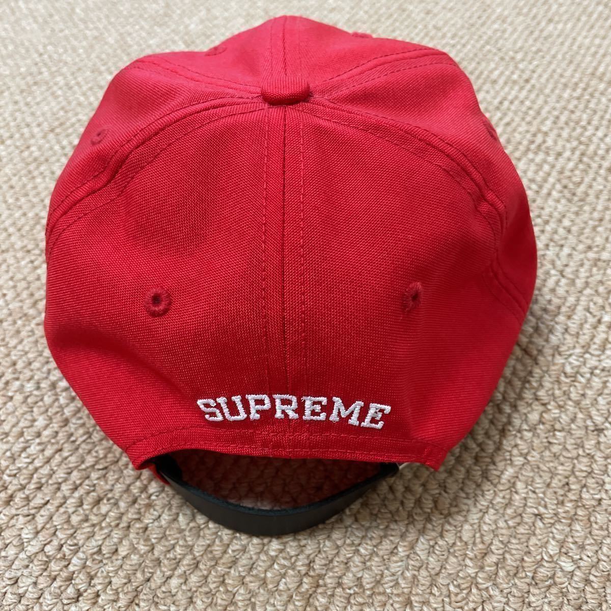 国内正規品 試着のみ Supreme シュプリーム S logo 6-panel cap 赤