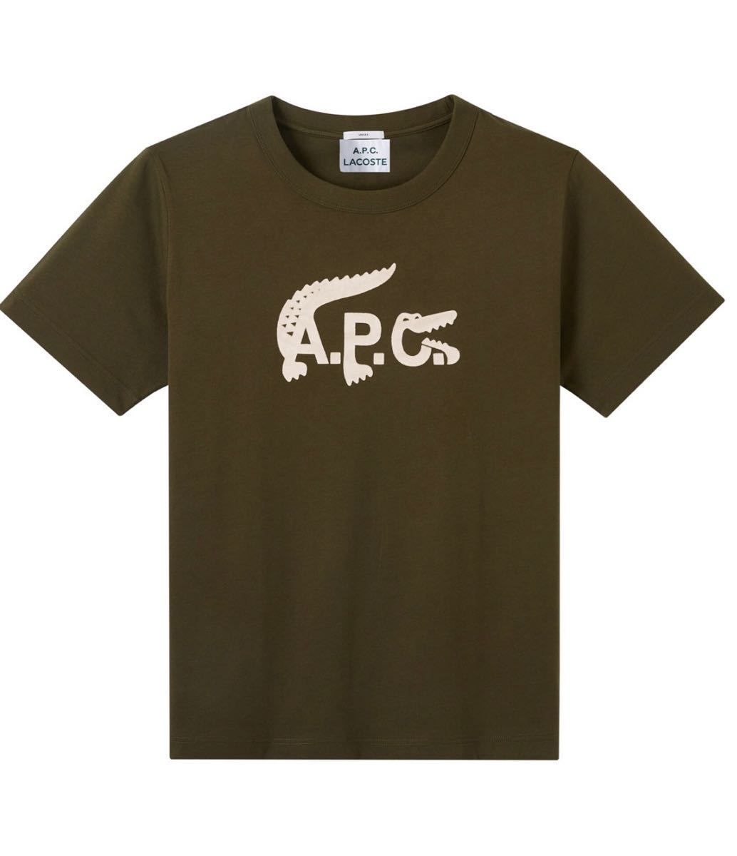 完売品 A P C x LACOSTE コラボTシャツ カーキ Mサイズ タグ付新品未