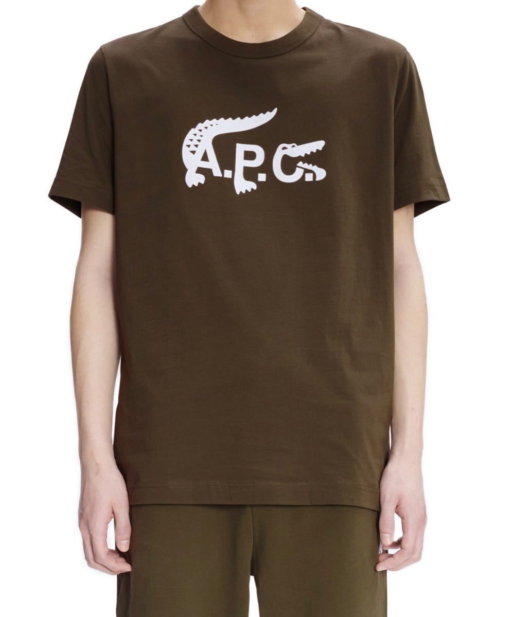 完売品 A P C x LACOSTE コラボTシャツ カーキ Mサイズ タグ付新品未