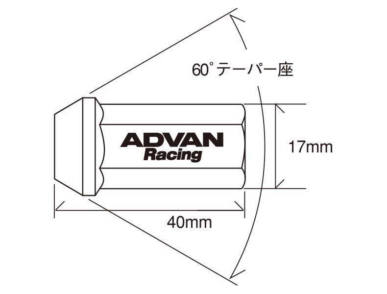 Yahoo!オークション   ADVAN Racing ナット M×1.P 貫通