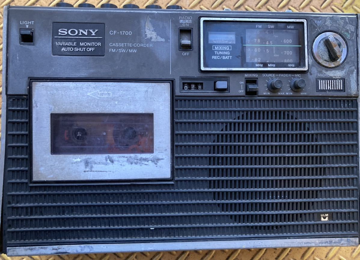 SONY カセットレコーダー CF-1700カセットテープ動作確認済　カセットテープ1個付き_画像1