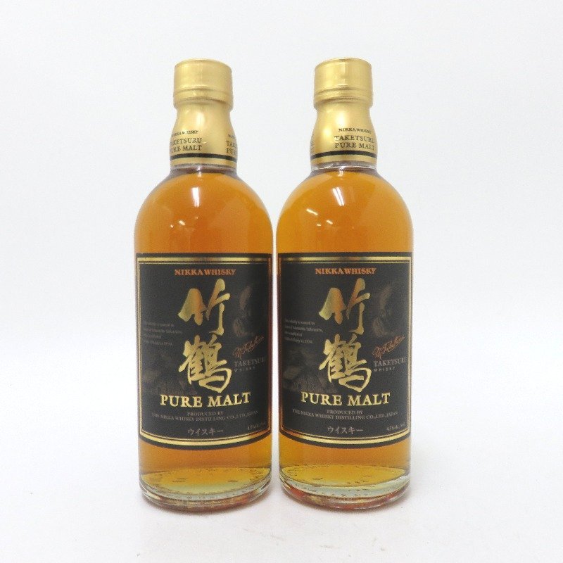 大阪府配送限定 ニッカ 竹鶴 ピュアモルト 2本セット 500ml 箱なし