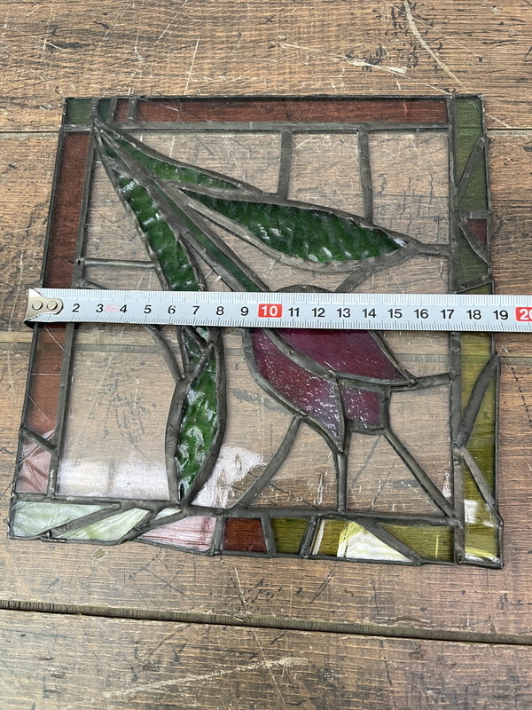 S-255* stained glass panel antique style retro furniture fittings tulip 