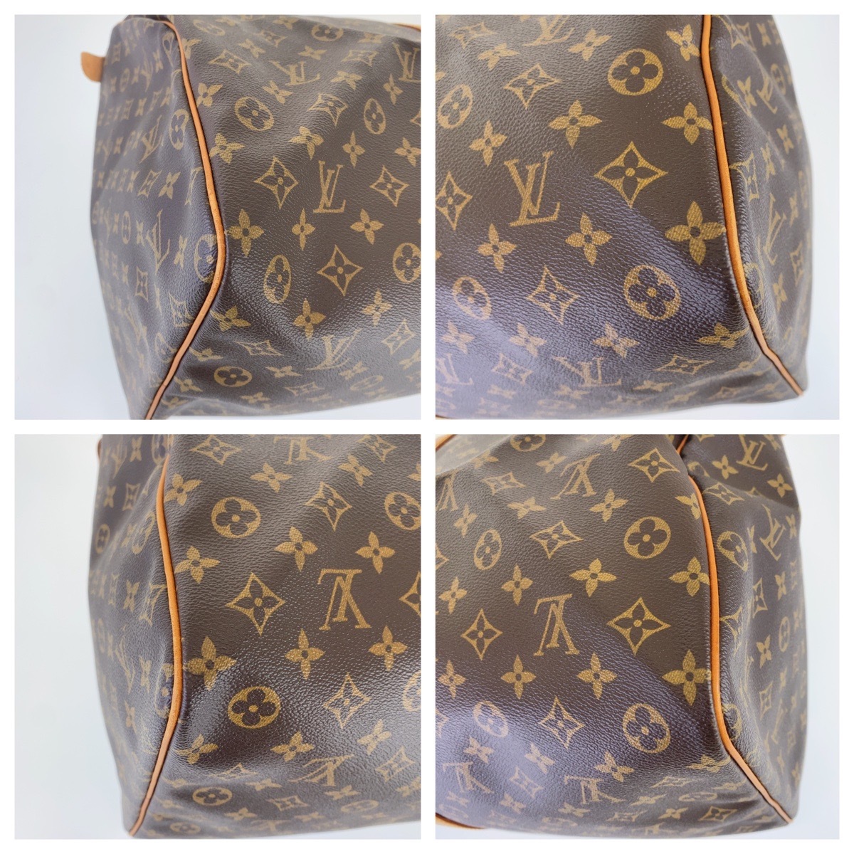 LOUIS VUITTON ルイヴィトン モノグラム キーポル 60 ブラウン PVC