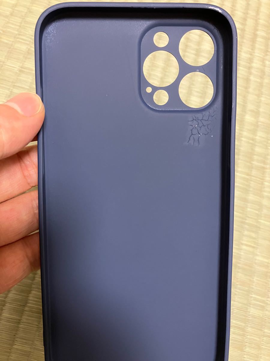 iPhone 12pro Maxケース ハード シンプル無地 ブルー