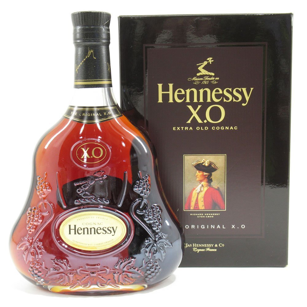 Hennessy ヘネシー XO コニャック クリアボトル 黒キャップ 未開栓