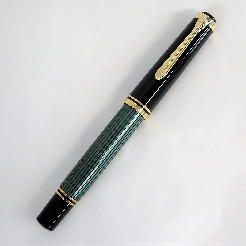 1円～ PELIKAN ペリカン スーベレーン M600 緑縞 14C M 万年筆＆インク