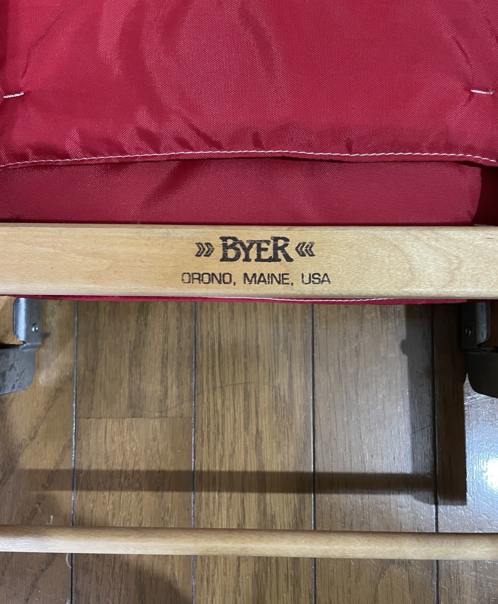 Byer of maine バイヤーオブメイン カヌーチェア Red アメリカ製 フォールディング コンパクトチェア 希少 レア ビンテージ