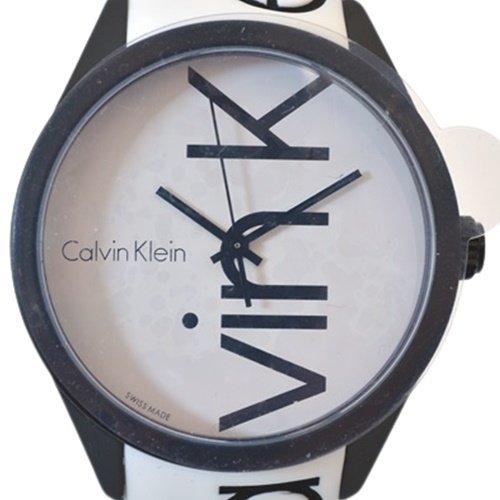 未使用品 Calvin Klein カルバンクライン K5E51TK2 白 ラバー 腕時計
