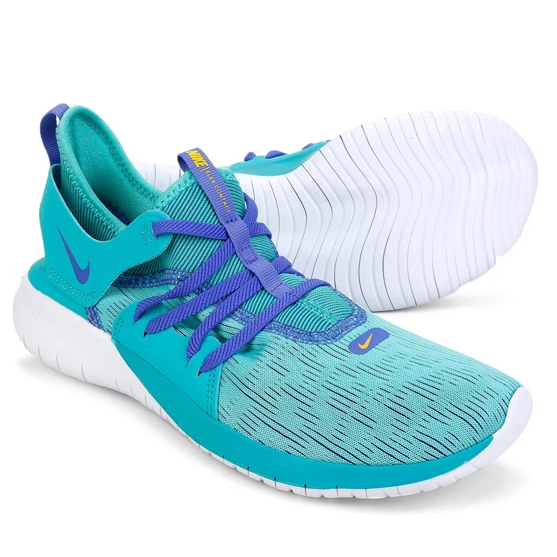 # Nike wi men's Flex Contact hyper Jade new goods 25.0cm US8 NIKE WMNS FLEX CONTACT 3 slip-on shoes AQ7488-300