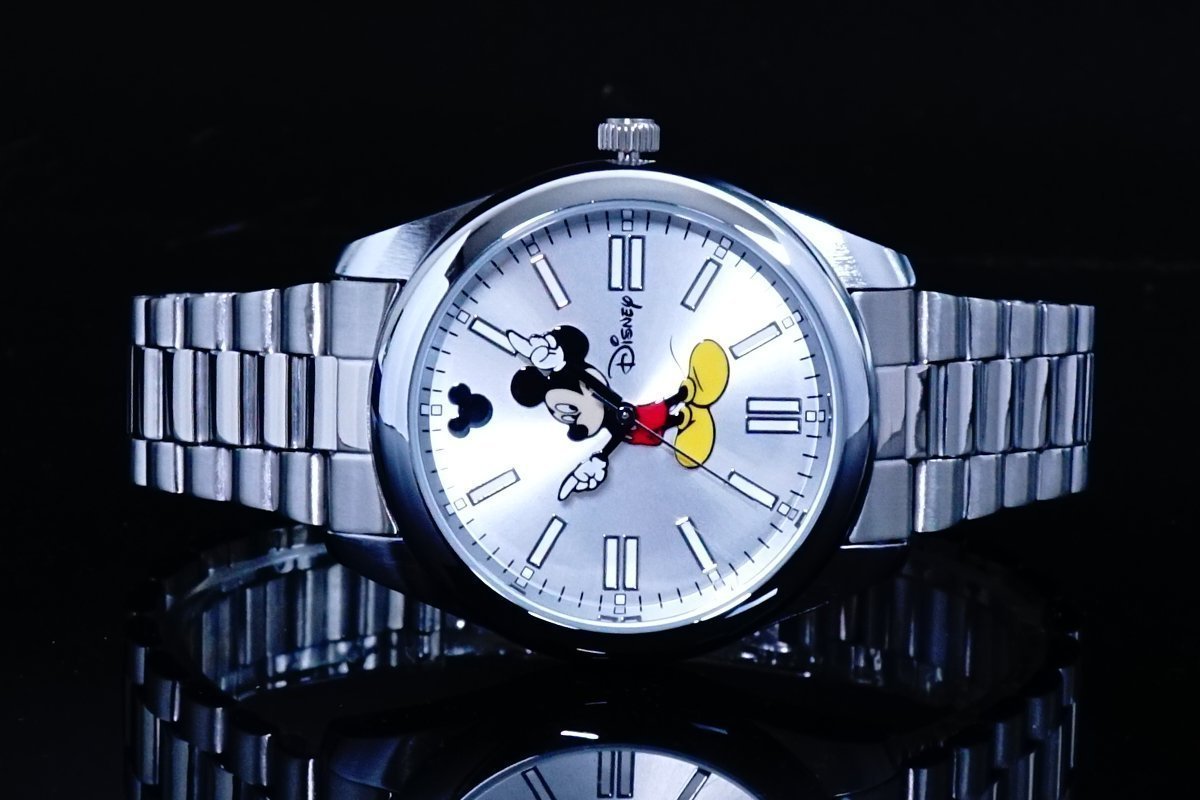 1円×2本aiko愛用Disney限定/MICKEYミッキーマウス別注コラボ時計オイスターパーペチュアル41mm7colors/シルバーSILVER_画像5