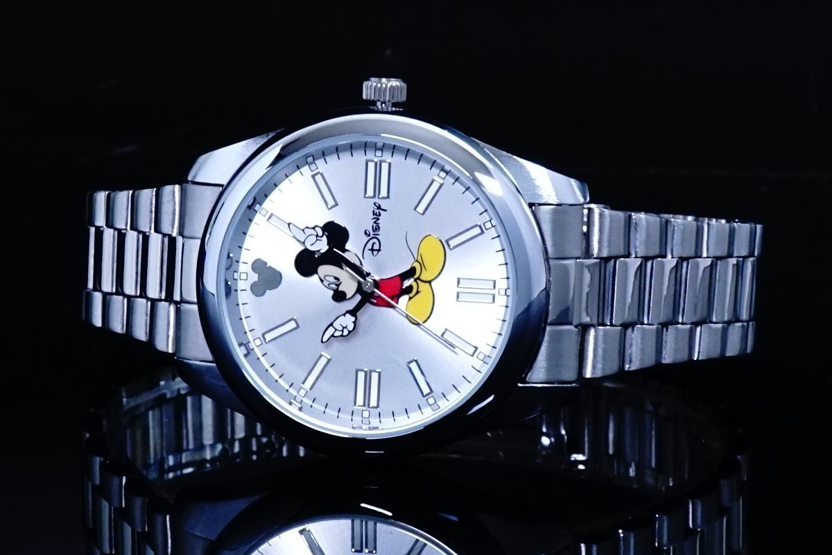 1円×2本aiko愛用Disney限定/MICKEYミッキーマウス別注コラボ時計オイスターパーペチュアル41mm7colors/シルバーSILVER_画像6