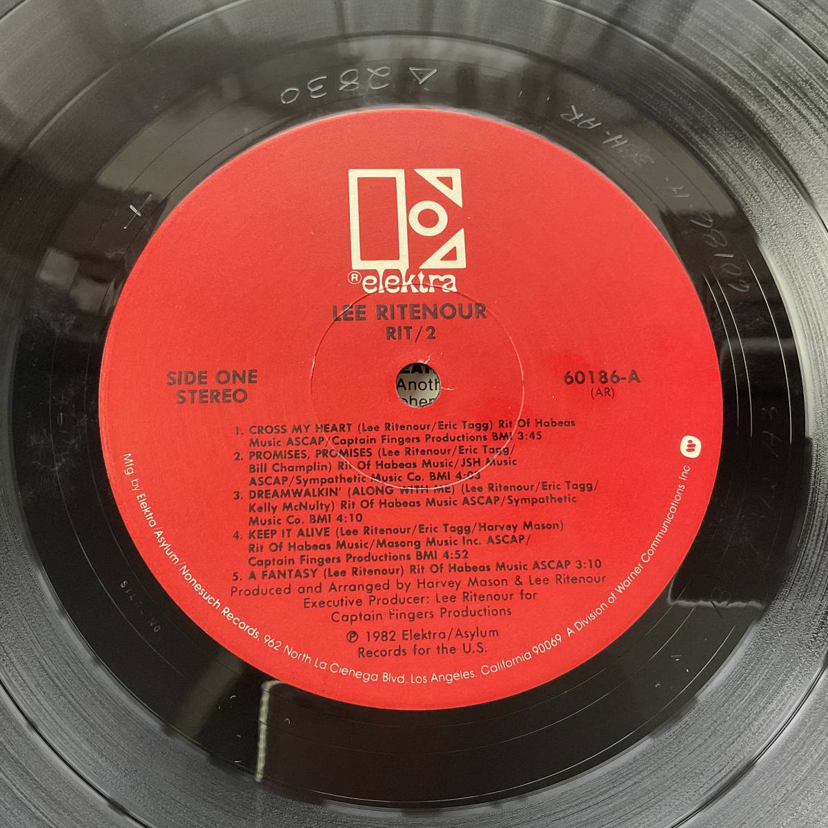 米国 オリジナル レコード LP リー リトナー Lee Ritenour Rit2 ARプレス Elektra Asylum 1982 AR Pressing RIT/2_画像5