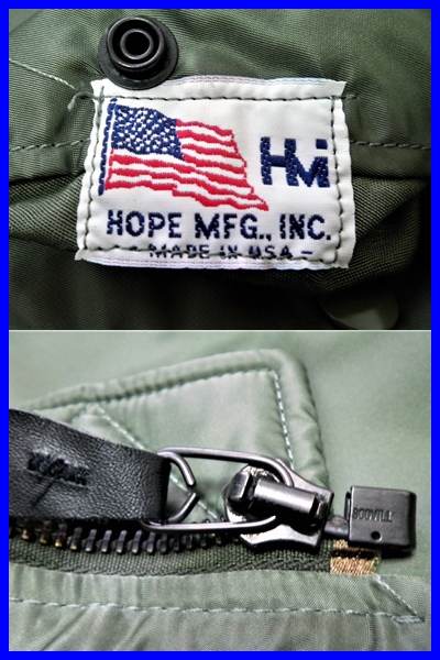 即決 良品 USA製 HOPE ホープ MA-1フライトジャケット メンズM 即決 良品 USA製 HOPE ホープ MA-1フライトジャケット メンズM