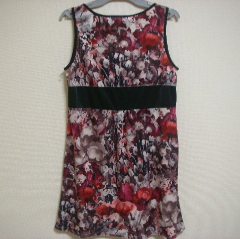 キューティブロンド 袖なし ワンピース M 柄物_画像3