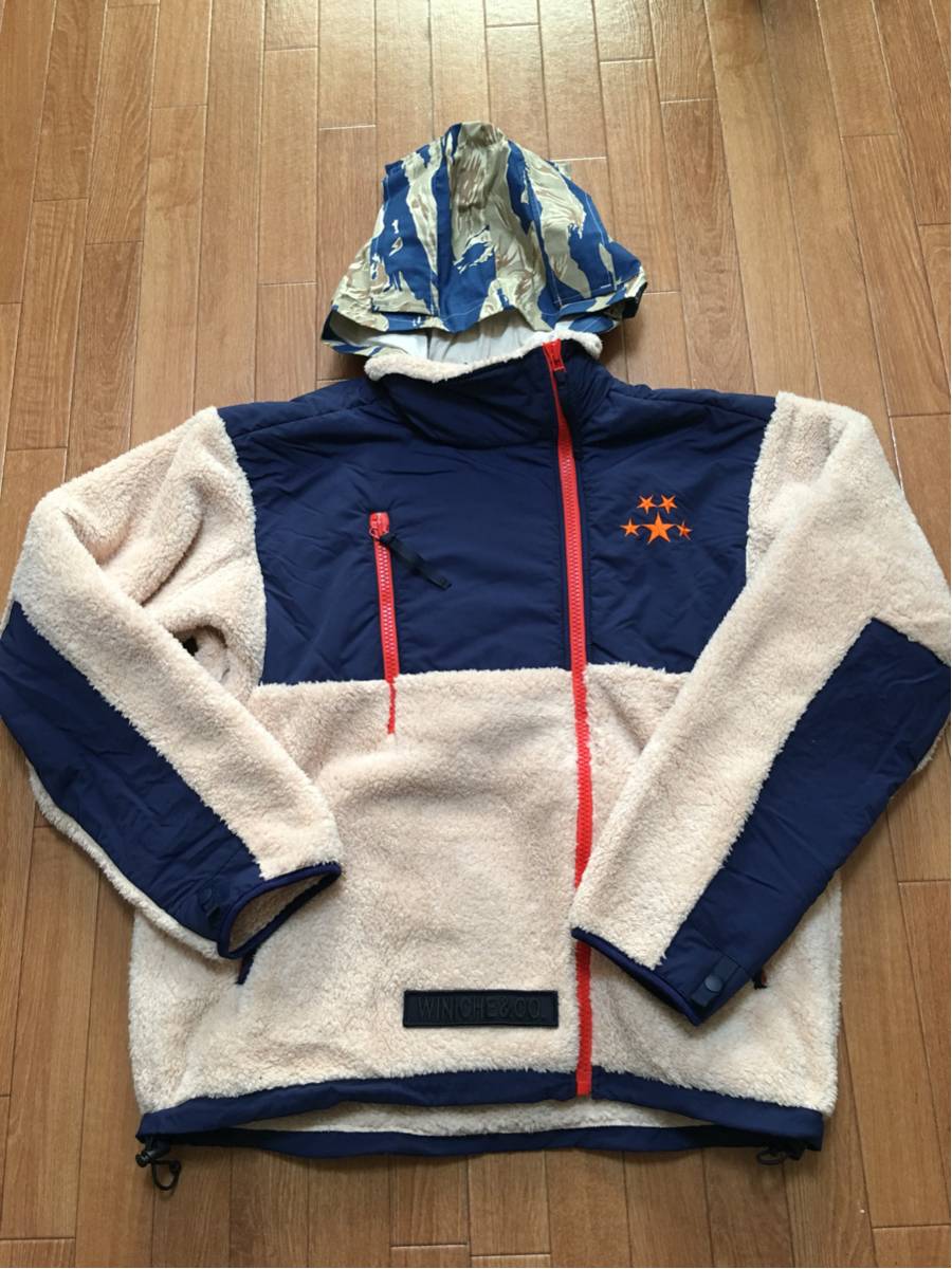 未使用品】Winiche&Co Cargo hooded Chewie JKT フリース 迷彩 未使用品】Winiche&Co Cargo hooded Chewie JKT フリース 迷彩