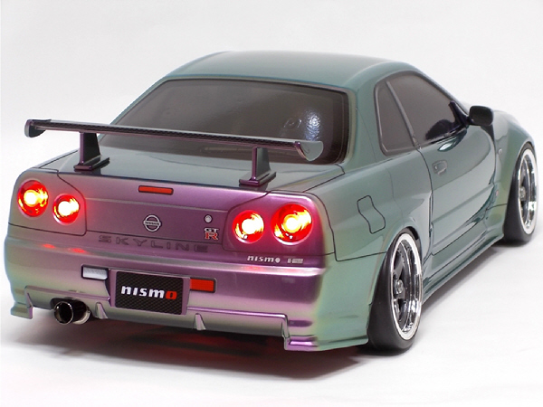 人気定番の Z-tune GT-R R34 タミヤ 電飾付 偏光パープル 塗装済完成ボディ ホビーラジコン