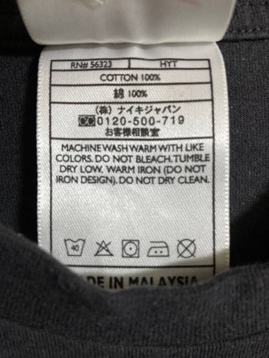 NIKE ナイキ Tシャツ Lサイズ 2000台年初期 濃グレー（黒に近い）系 コットン100%_画像4