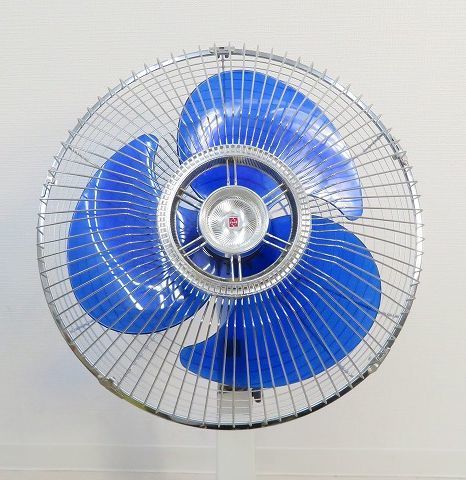 ☆当時物【National/ナショナル】昭和レトロ 扇風機 F-35MZ ブルー 3枚