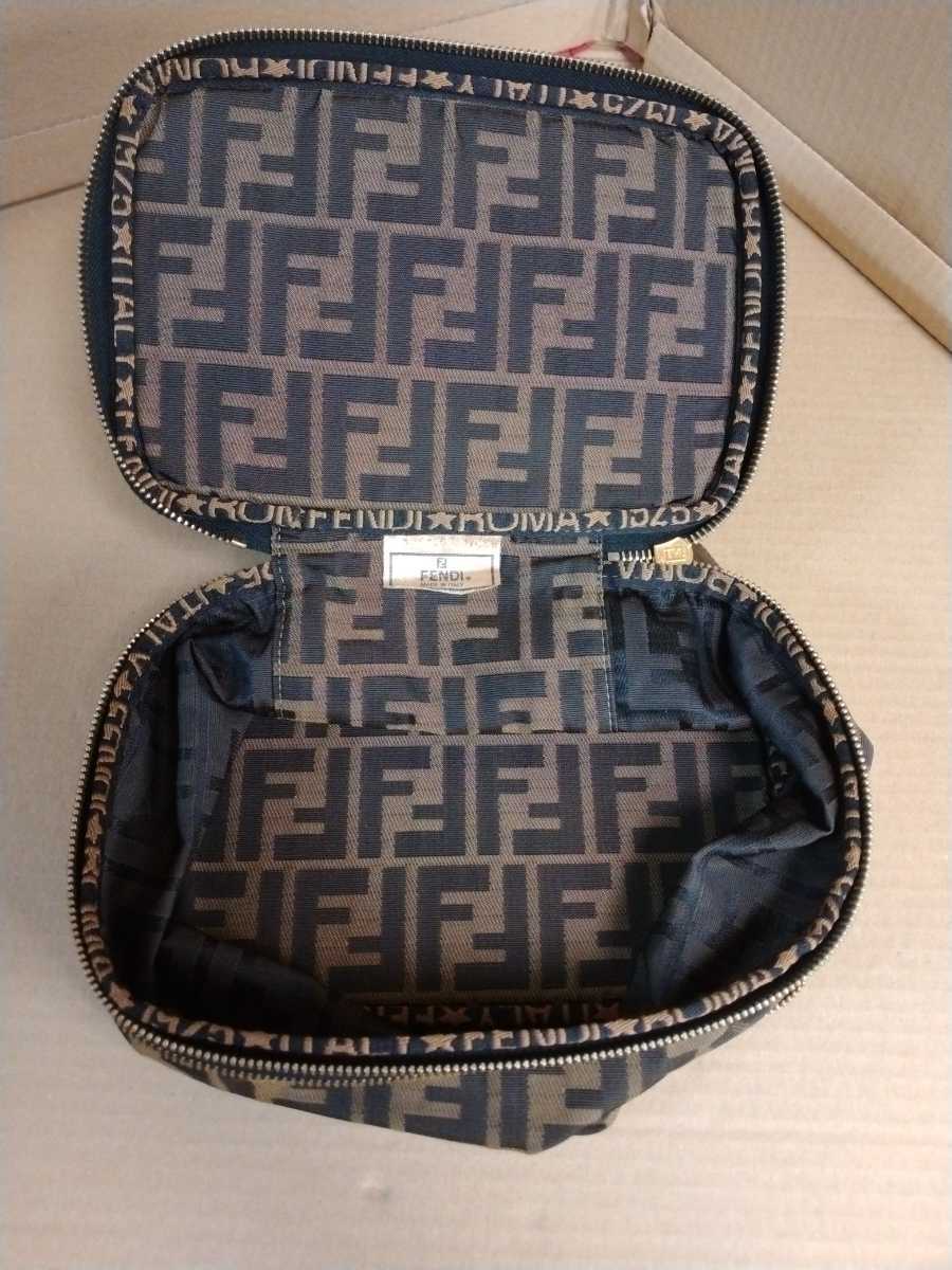 値下げ中 FENDI フェンディ ポーチ ズッカ柄 バニティバッグ
