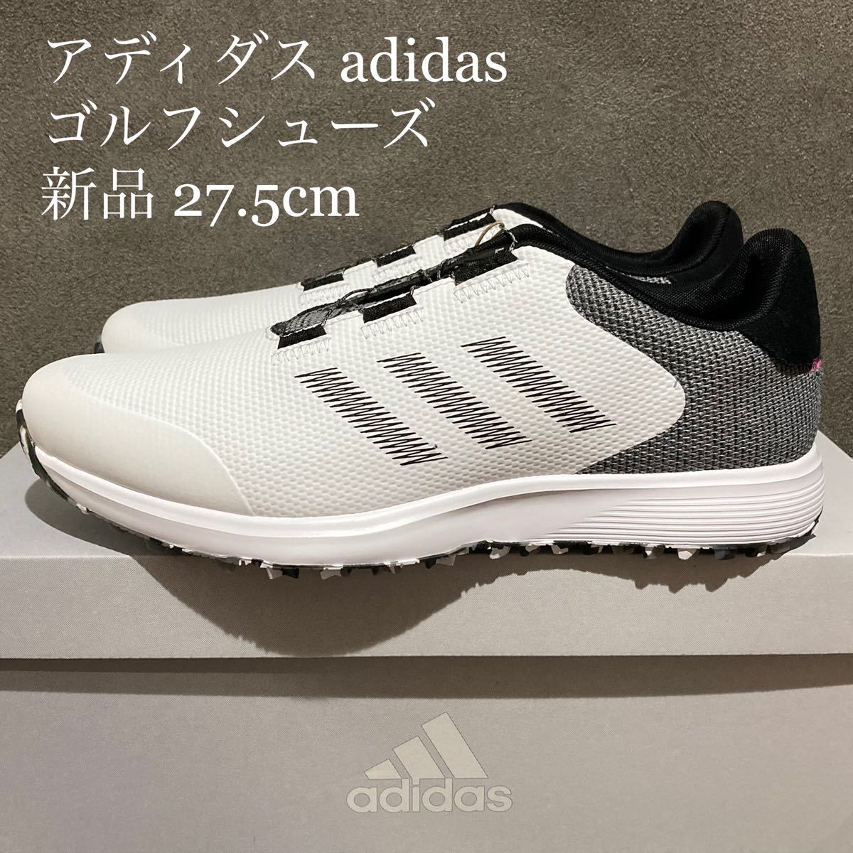新品】アディダス adidas 27.5cm ゴルフシューズ スパイクレス
